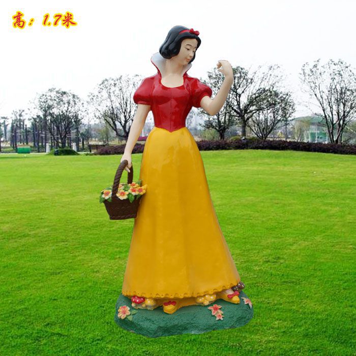 白雪公主雕塑廠家，卡通動漫人物雕塑，幼兒園雕塑小品