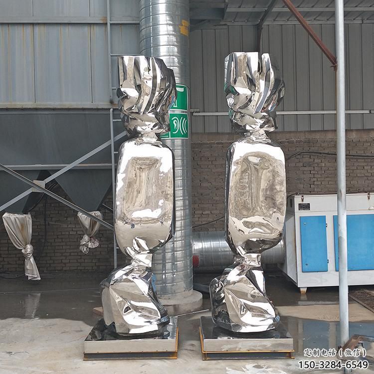 糖果雕塑廠家，仿真不銹鋼糖果雕塑價格