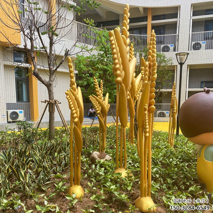 古銅色水稻雕塑廠 大型城市雕塑生產(chǎn) 商業(yè)街擺件