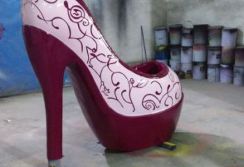 店門口高跟鞋雕塑 創意動漫雕塑 仿真擺件生產制作