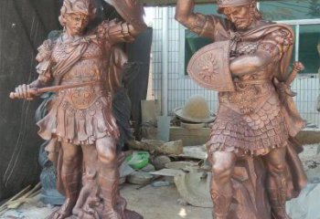 售樓處武士雕塑 商業(yè)街仿真雕塑 民俗擺件