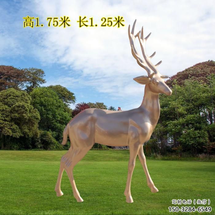 抽象小鹿雕塑供應商 店門口彩繪雕塑 步行街擺件