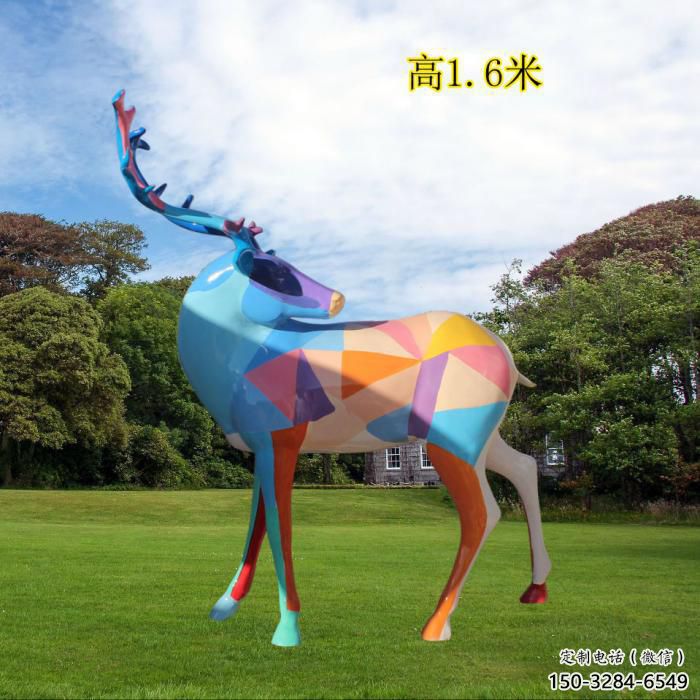 指用小鹿雕塑 風景區幾何雕塑 廣場小品