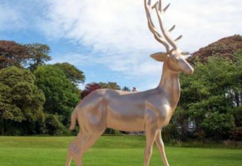 抽象小鹿雕塑供應商 店門口彩繪雕塑 步行街擺件