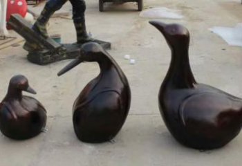 玻璃鋼仿古天鵝雕塑 庭院彩繪雕塑 田間小品