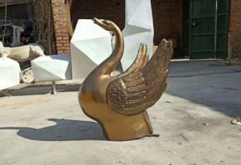 水景天鵝銅雕塑 風(fēng)景區(qū)幾何雕塑 廣場(chǎng)小品