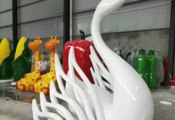 園林玻璃鋼天鵝雕塑 風(fēng)景區(qū)仿真雕塑 廣場(chǎng)小品