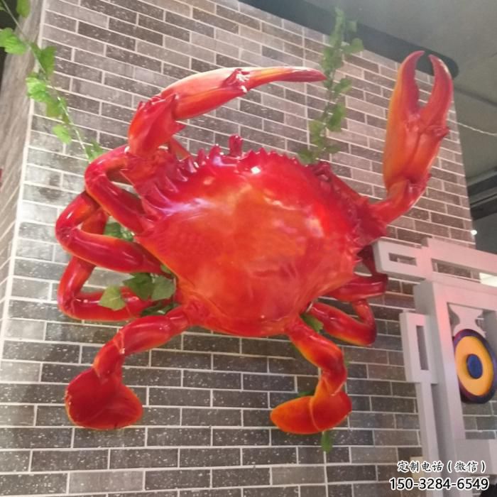 玻璃鋼創(chuàng)意螃蟹雕塑 步行街店門口雕塑 動(dòng)物小品