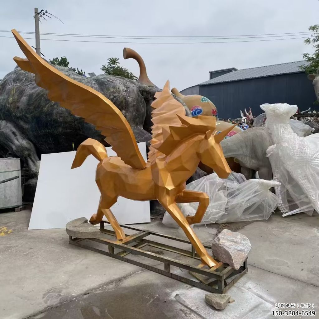 風景區玻璃鋼飛馬雕塑 售樓處廣場雕塑 仿古擺件