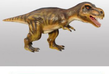 古銅色玻璃鋼恐龍雕塑 大型城市雕塑 商業(yè)街擺件