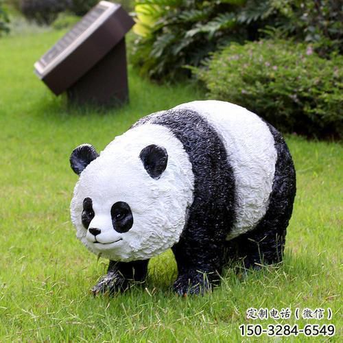 城市玻璃鋼熊貓雕塑廠家 風景區彩繪雕塑 抽象擺件
