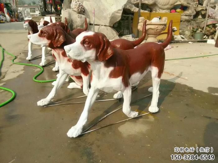 廣場玻璃鋼小狗雕塑 公園仿真雕塑 抽象擺件