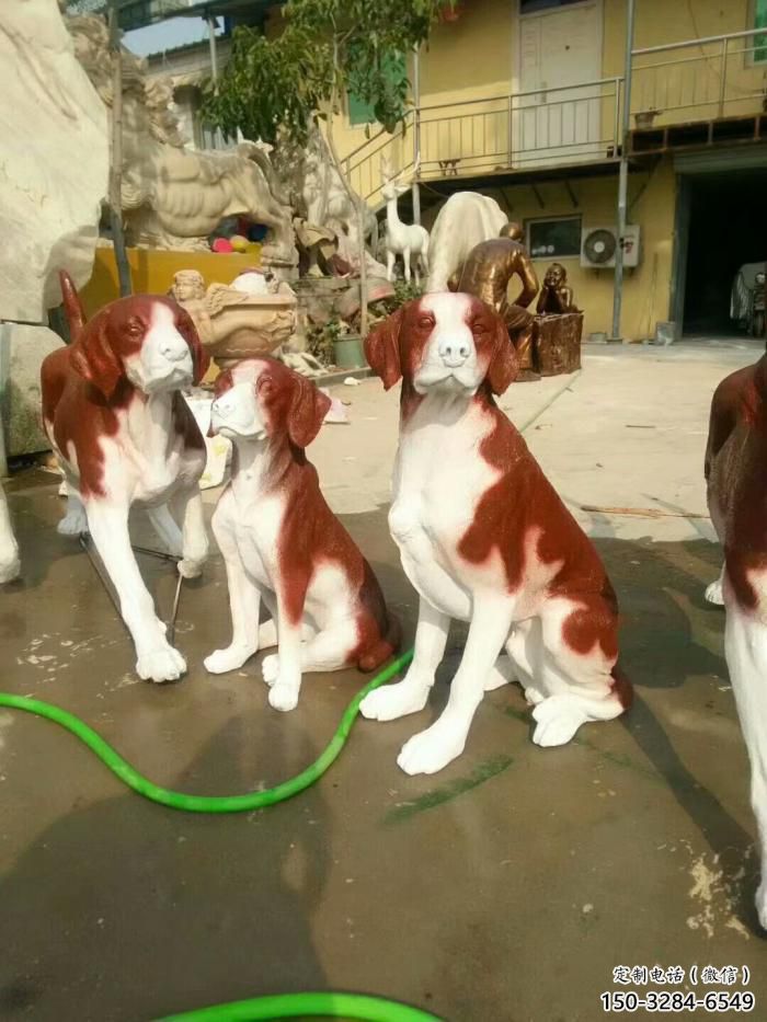 園林玻璃鋼小狗雕塑 城市廣場雕塑 步行街?jǐn)[件