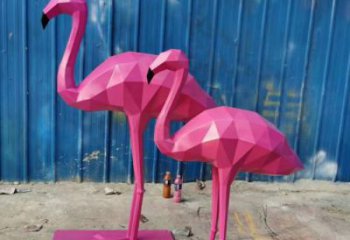 不銹鋼風(fēng)景區(qū)火烈鳥雕塑 售樓處廣場(chǎng)雕塑 仿古擺件