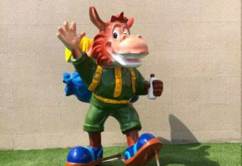 玻璃鋼廣場十二生肖雕塑 公園仿真雕塑 抽象擺件