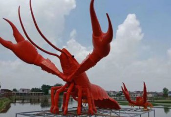 仿真玻璃鋼龍蝦雕塑 酒店公園雕塑 風景區擺件