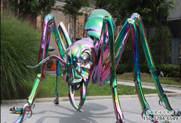 庭院不銹鋼蜘蛛雕塑 城市古銅色雕塑 動(dòng)物小品