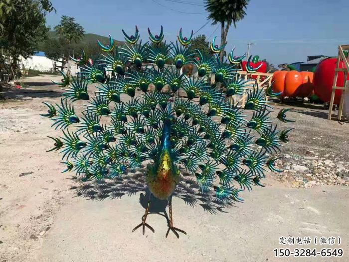 商業街不銹鋼孔雀雕塑 售樓處景觀雕塑 飛鳥擺件