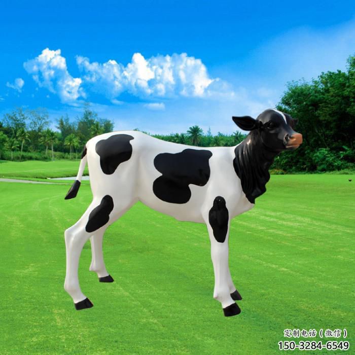 玻璃鋼奶牛雕塑廠家 風景區仿真雕塑 廣場小品