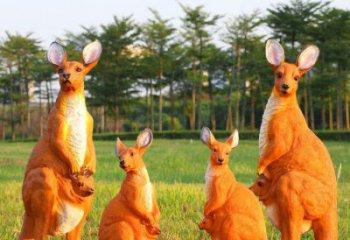仿真玻璃鋼袋鼠雕塑 酒店公園雕塑 風景區擺件