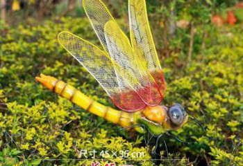 酒店玻璃鋼蜻蜓雕塑 庭院仿真雕塑 彩繪小品
