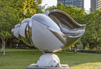 不銹鋼城市海螺雕塑 風景區彩繪雕塑 抽象擺件