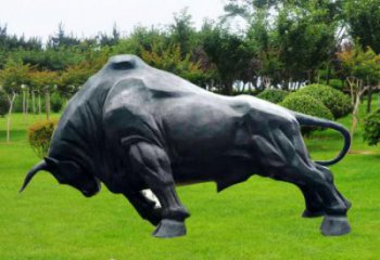 商業街玻璃鋼開荒牛雕塑廠 售樓處雕塑 動物擺件