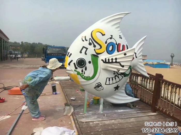 玻璃鋼售樓處金魚雕塑 商業街仿真雕塑 海洋生物擺件