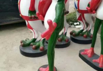 玻璃鋼青蛙雕塑廠家 門口創意雕塑 售樓處小品
