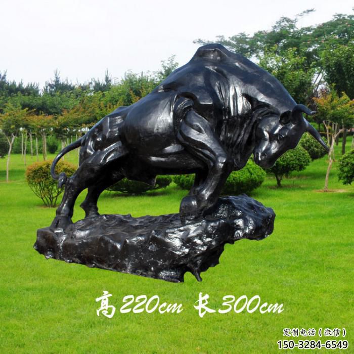 店門口玻璃鋼開荒牛雕塑 創意景觀雕塑 仿真擺件