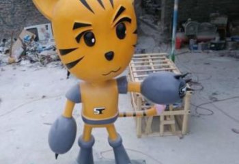 大型玻璃鋼老虎雕塑 門口創意雕塑 售樓處小品