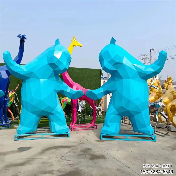 大熊雕塑廠家，酒店房地產(chǎn)雕塑，現(xiàn)代景觀小品 (6)