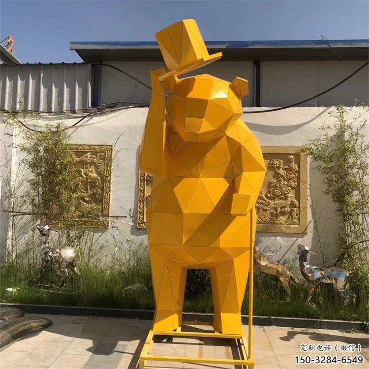 大熊雕塑廠家，酒店房地產雕塑，現代景觀小品 (7)