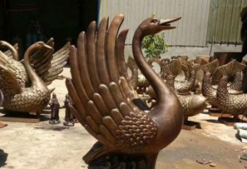 鴨子雕塑廠家，仿真動物， 公園廣場街頭擺件 (15)