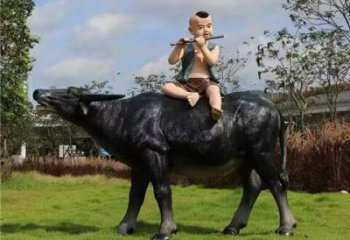 水牛雕塑，公園園林動物，仿真景觀擺件 (1)