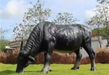 水牛雕塑，公園園林動物，仿真景觀擺件 (3)