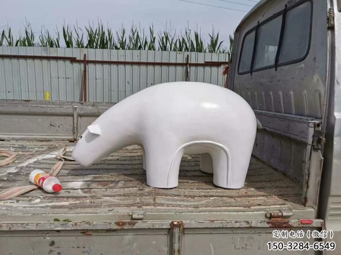 不銹鋼大熊雕塑，公園廣場(chǎng)雕塑，仿真彩繪工藝 (12)