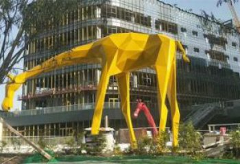 不銹鋼長頸鹿雕塑，異形幾何動物，售樓處小區擺件 (9)