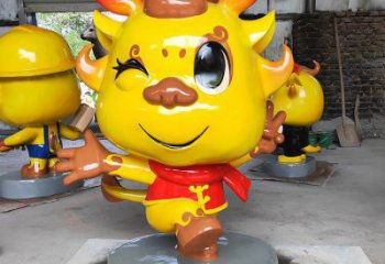 卡通龍形雕塑，抽象彩繪工藝，動漫動物擺件 (4)