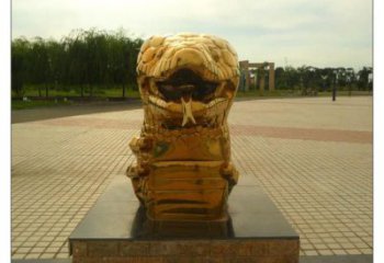 不銹鋼生肖雕塑，鍍鈦工藝，公園廣場戶外擺放 (2)