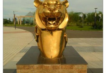 不銹鋼生肖雕塑，鍍鈦工藝，公園廣場戶外擺放 (3)