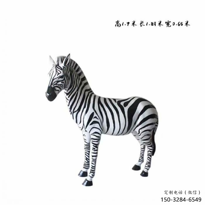 斑馬雕塑加工，仿真彩繪工藝，公園廣場街頭小品