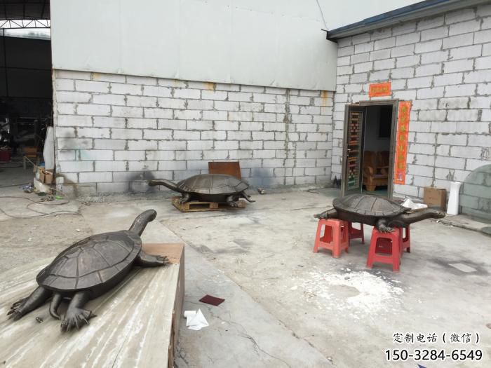 酒店烏龜雕塑 庭院仿真雕塑 彩繪小品