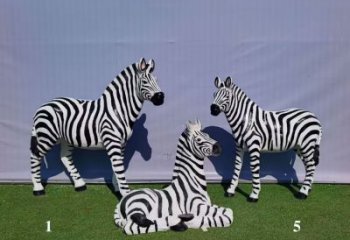 創(chuàng)意斑馬雕塑 步行街店門口雕塑 動物小品