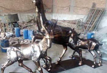 不銹鋼山羊雕塑生產工廠，仿真動物，戶外公園擺件