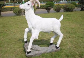 玻璃鋼綿羊雕塑，動物景觀，廣場園林小品