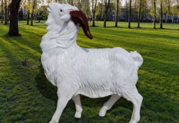 玻璃鋼綿羊雕塑廠，動物景觀，廣場園林?jǐn)[件