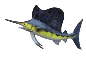 玻璃鋼劍魚雕塑制作廠家，海洋生物雕塑，廣場大型雕塑