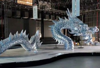 烤漆龍頭雕塑，黃銅材質，公園園林擺件