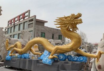 預定大型龍頭雕塑，鑄銅動物雕塑，房地產售樓處擺件